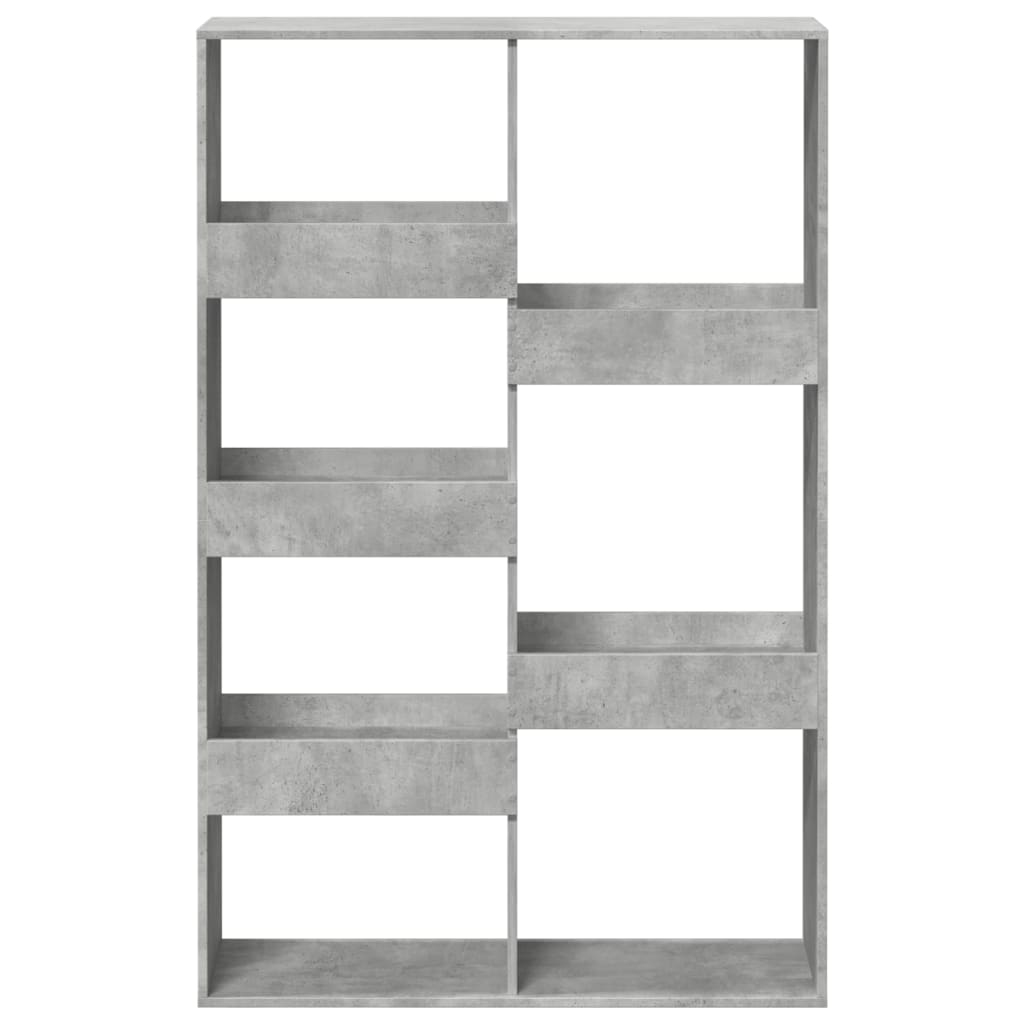Bibliothèque gris béton 100x33x155,5 cm bois d'ingénierie - XIOS