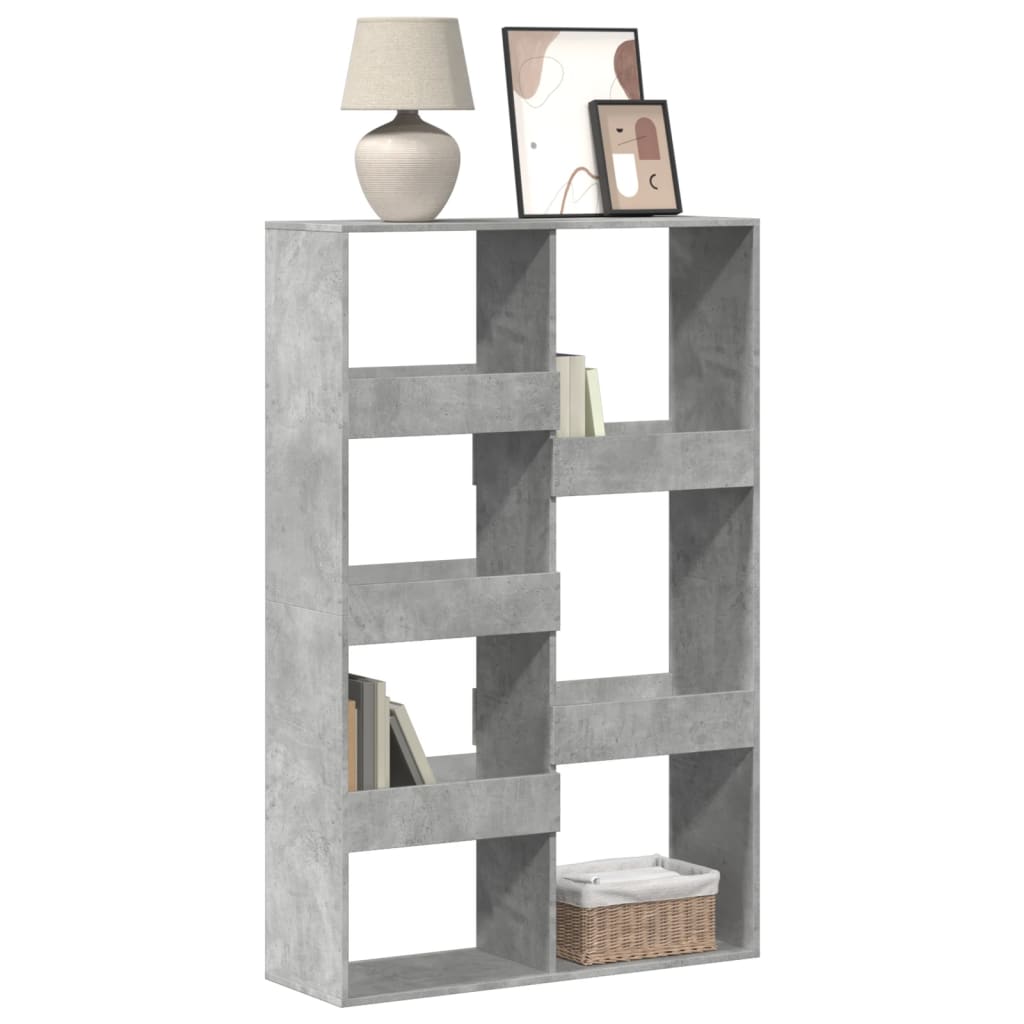 Bibliothèque gris béton 100x33x155,5 cm bois d'ingénierie - XIOS