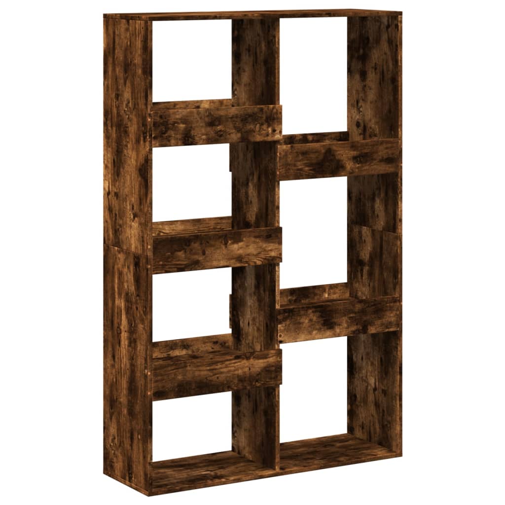 Bibliothèque chêne fumé 100x33x155,5 cm bois d'ingénierie - XIOS