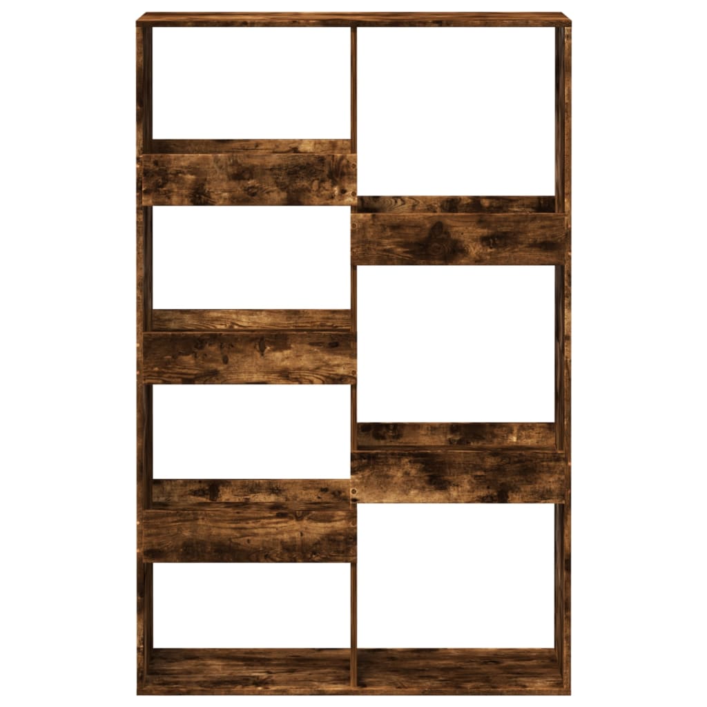 Bibliothèque chêne fumé 100x33x155,5 cm bois d'ingénierie - XIOS