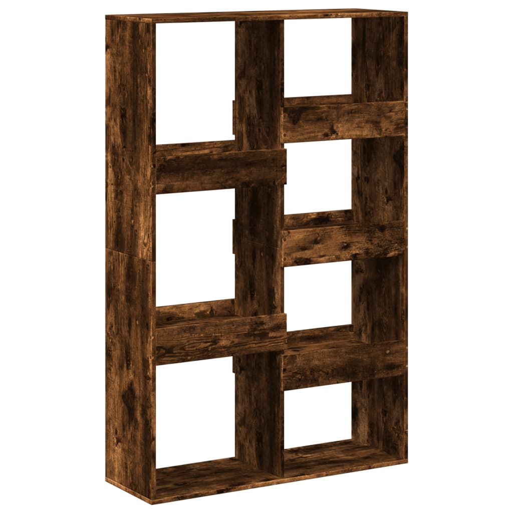 Bibliothèque chêne fumé 100x33x155,5 cm bois d'ingénierie - XIOS