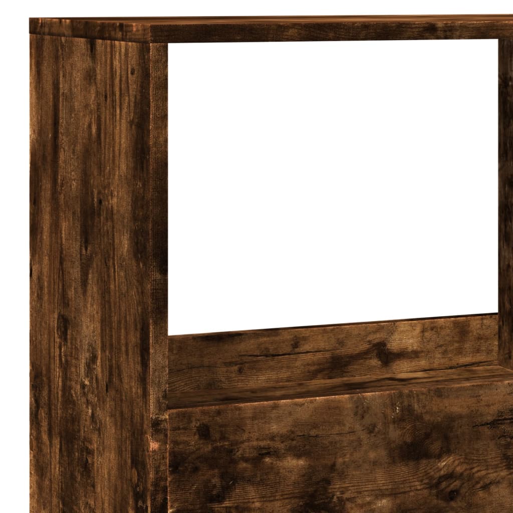 Bibliothèque chêne fumé 100x33x155,5 cm bois d'ingénierie - XIOS