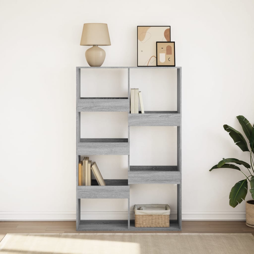 Bibliothèque sonoma gris 100x33x155,5 cm bois d'ingénierie - XIOS