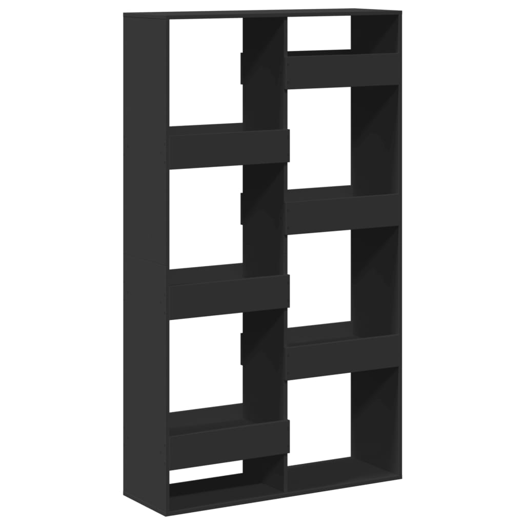 Bibliothèque noir 100x33x175 cm bois d'ingénierie - XIOS