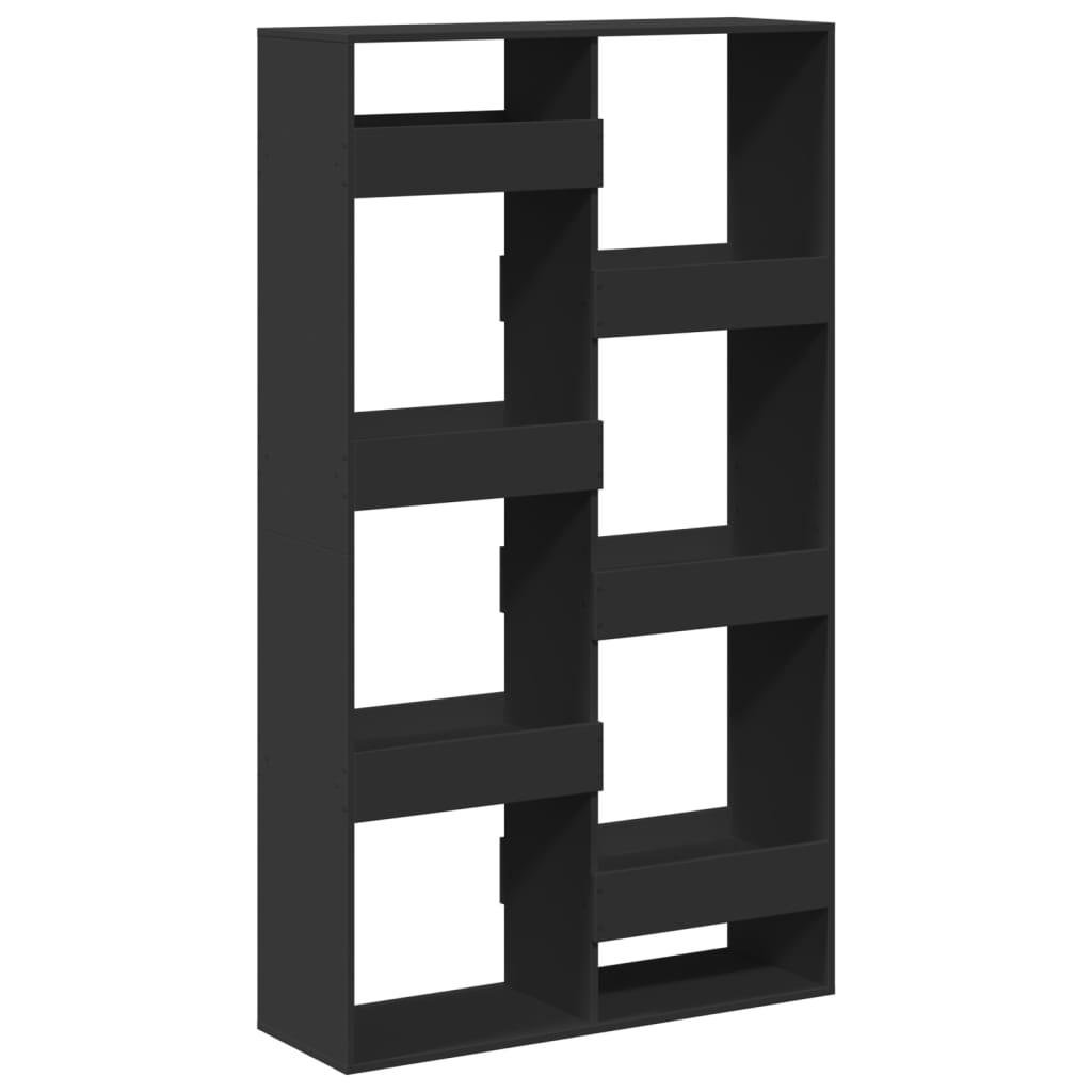 Bibliothèque noir 100x33x175 cm bois d'ingénierie - XIOS