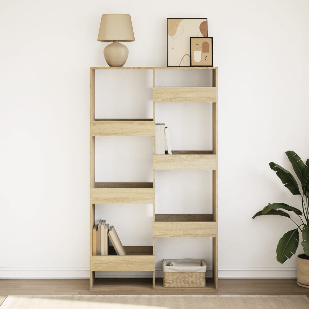 Bibliothèque chêne sonoma 100x33x175 cm bois d'ingénierie - XIOS