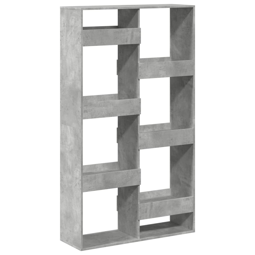 Bibliothèque gris béton 100x33x175 cm bois d'ingénierie - XIOS