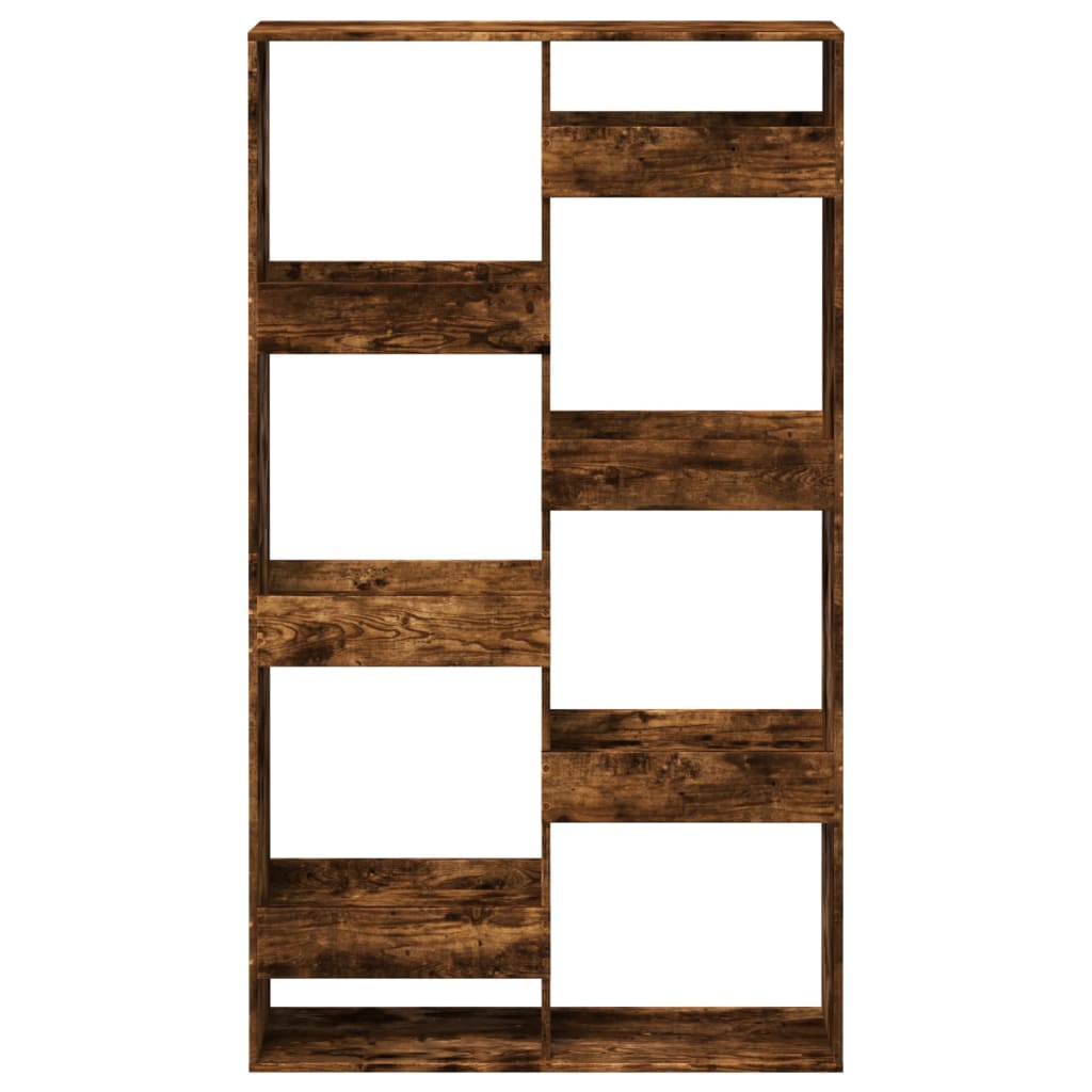 Bibliothèque chêne fumé 100x33x175 cm bois d'ingénierie - XIOS