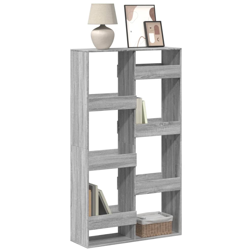 Bibliothèque sonoma gris 100x33x175 cm bois d'ingénierie - XIOS