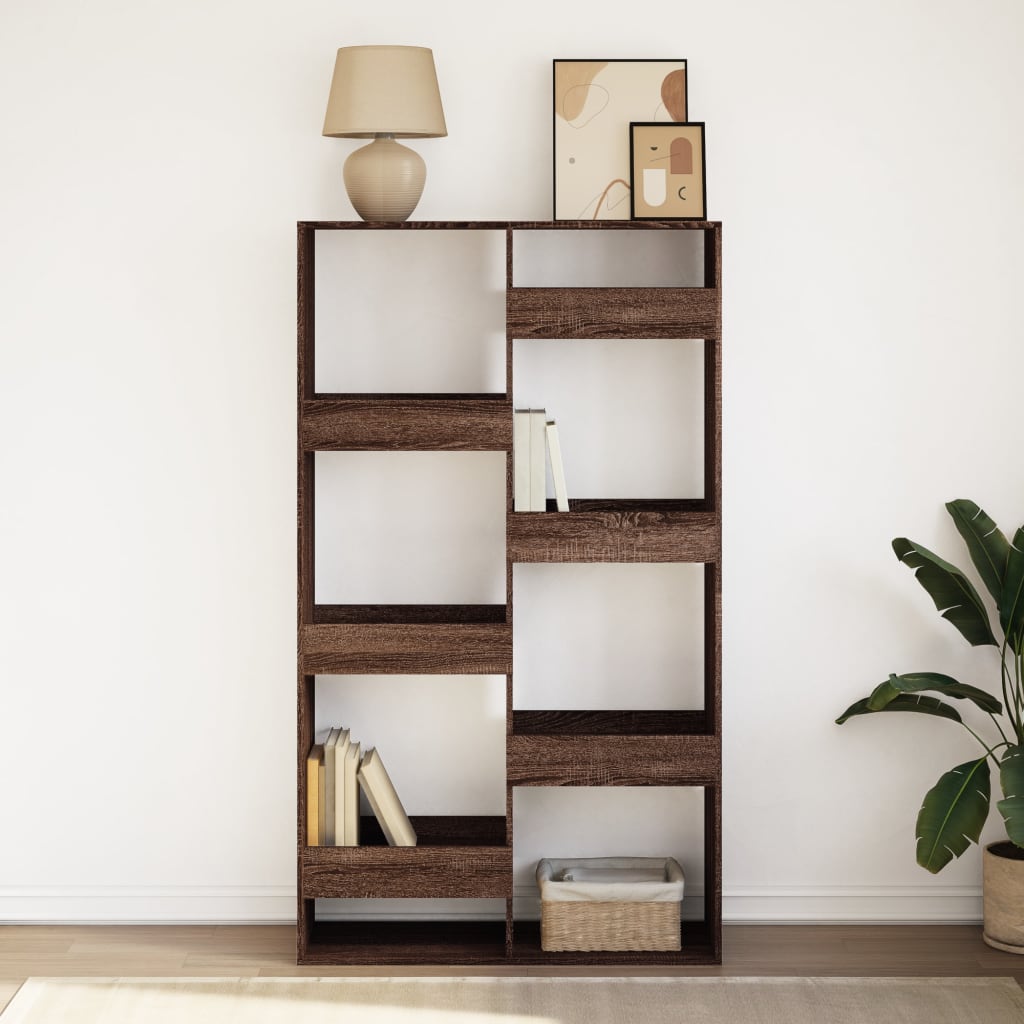 Bibliothèque chêne marron 100x33x175 cm bois d'ingénierie - XIOS