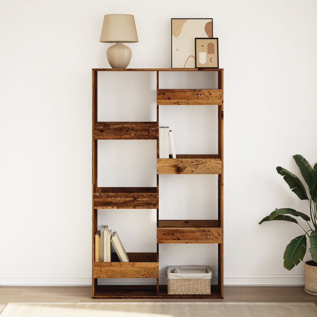 Bibliothèque vieux bois 100x33x175 cm bois d'ingénierie - XIOS