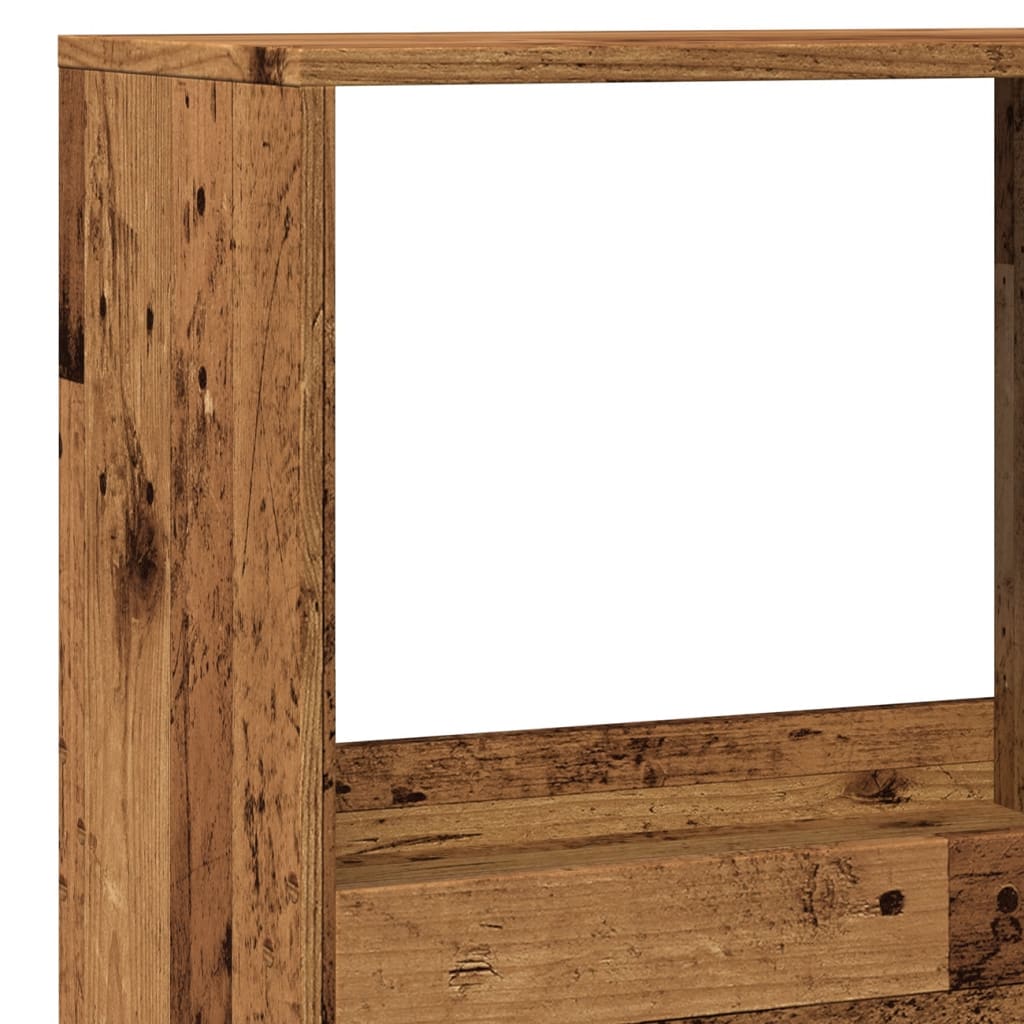 Bibliothèque vieux bois 100x33x175 cm bois d'ingénierie - XIOS