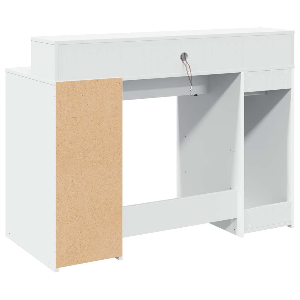 Bureau avec lumières LED blanc 120x55x91 cm bois d'ingénierie - XIOS