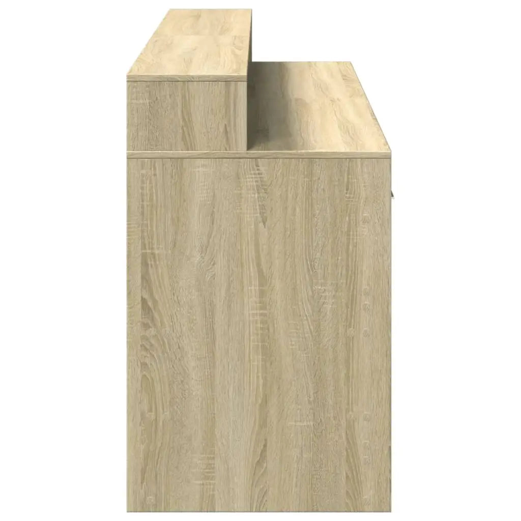 Bureau avec lumières LED chêne sonoma bois d’ingénierie - XIOS