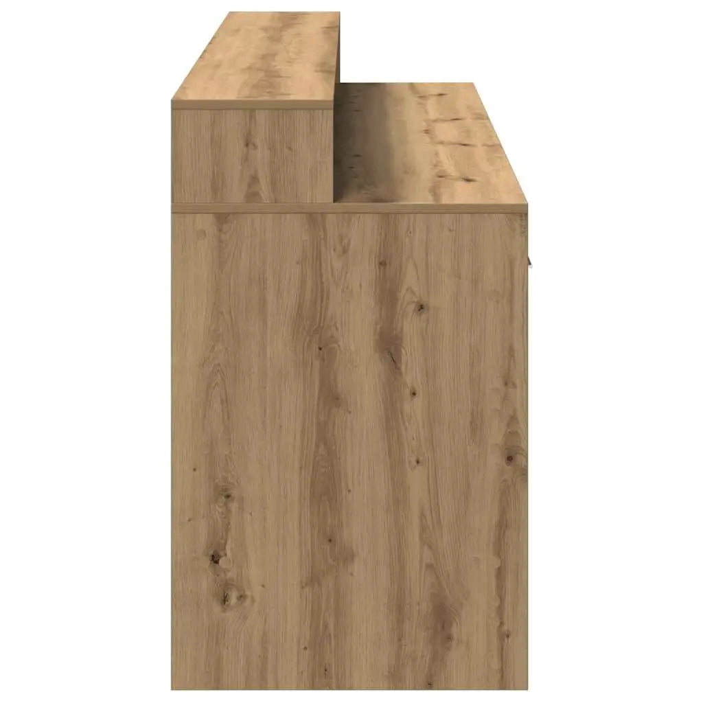 Bureau avec lumières LED chêne artisanal bois d’ingénierie - XIOS