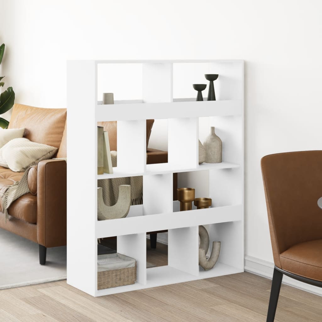 Cloison de séparation blanc 100x33x125,5 cm bois d'ingénierie - XIOS