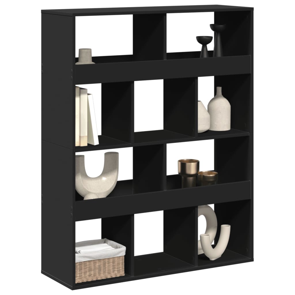 Cloison de séparation noir 100x33x125,5 cm bois d'ingénierie - XIOS