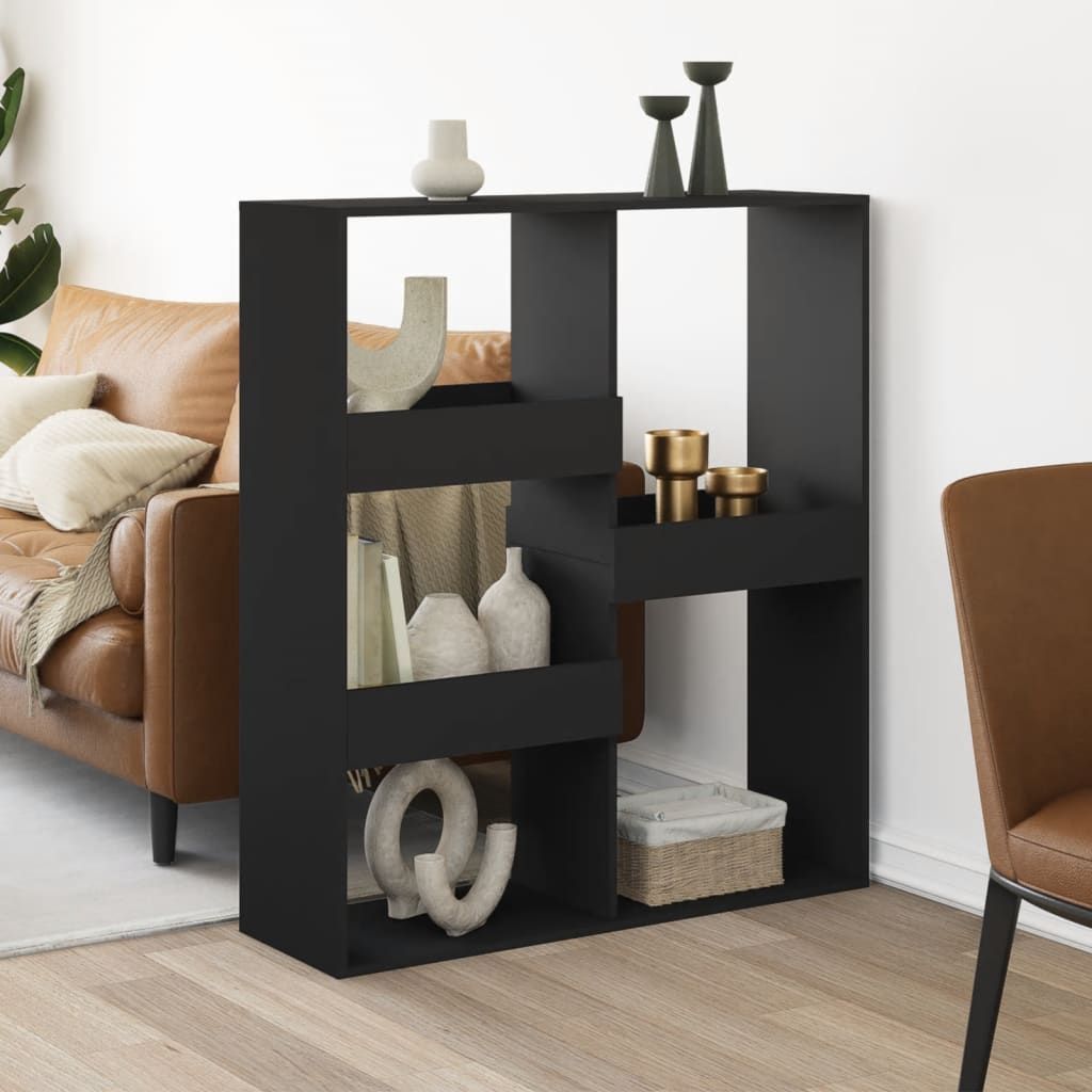 Cloison de séparation noir 100x33x115 cm bois ingénierie - XIOS