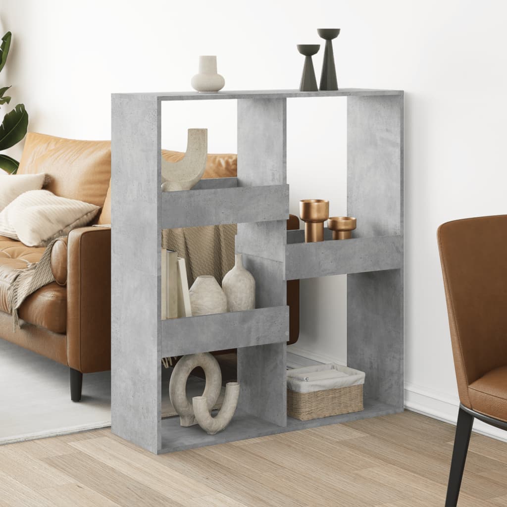 Cloison de séparation gris béton 100x33x115cm bois d'ingénierie - XIOS