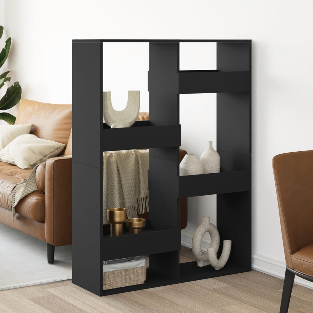 Cloison de séparation noir 100x33x135 cm bois ingénierie - XIOS