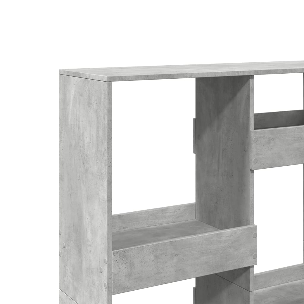 Cloison de séparation gris béton 100x33x135cm bois d'ingénierie - XIOS