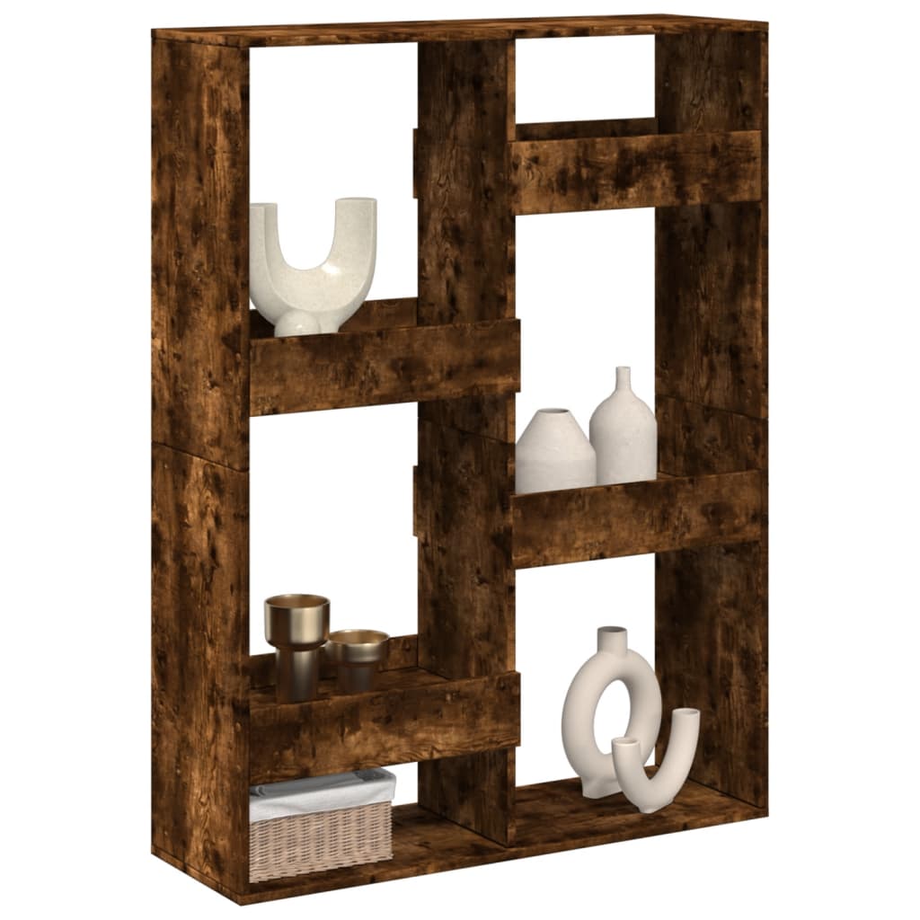 Cloison de séparation chêne fumé100x33x135 cm bois d'ingénierie - XIOS