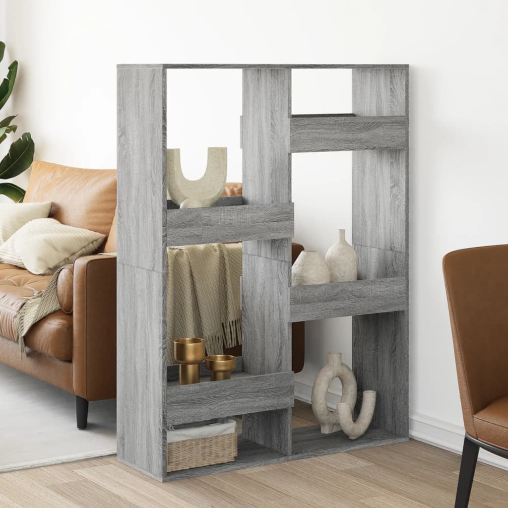 Cloison de séparation sonoma gris 100x33x135 cm bois ingénierie - XIOS
