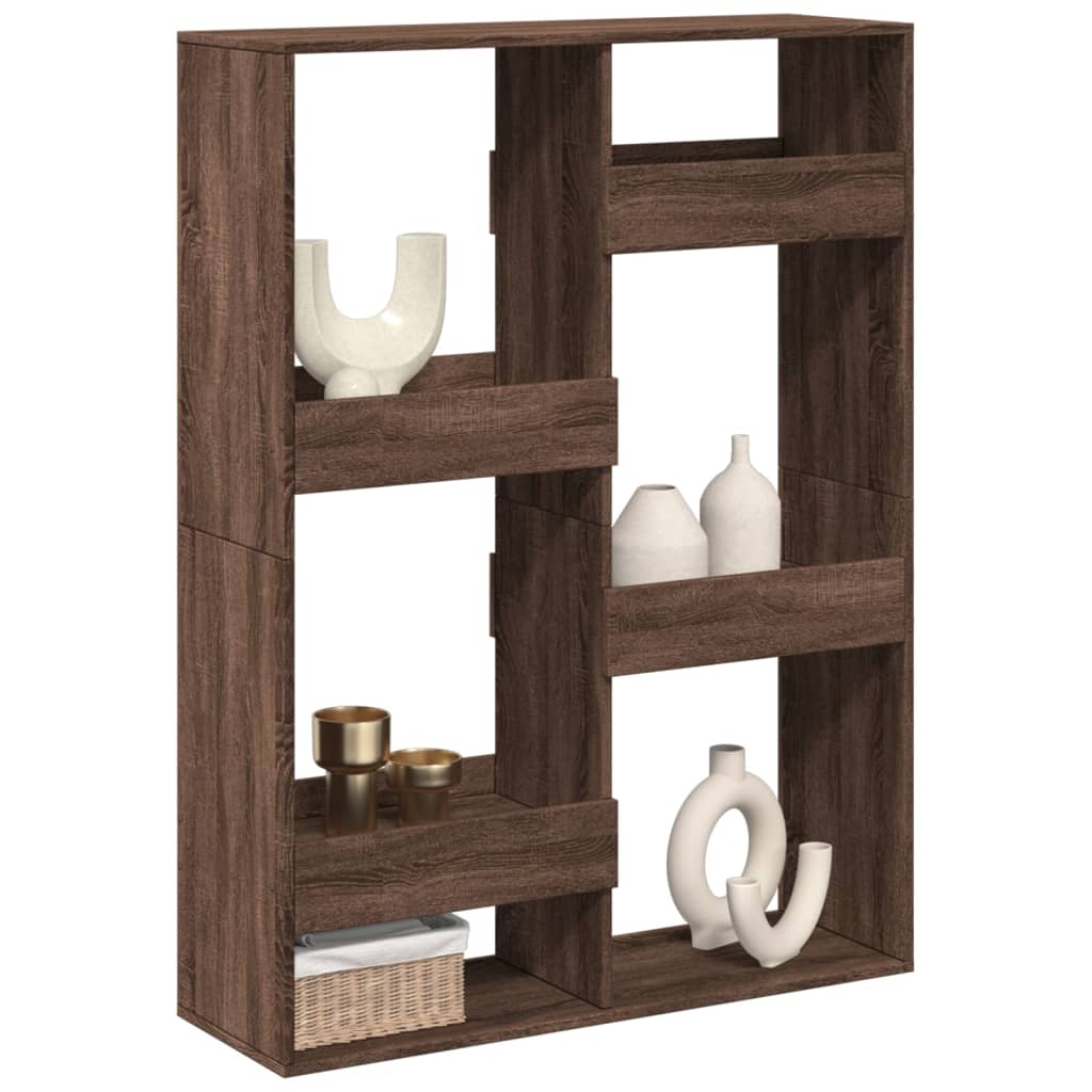 Cloison de séparation chêne marron 100x33x135cm bois ingénierie - XIOS