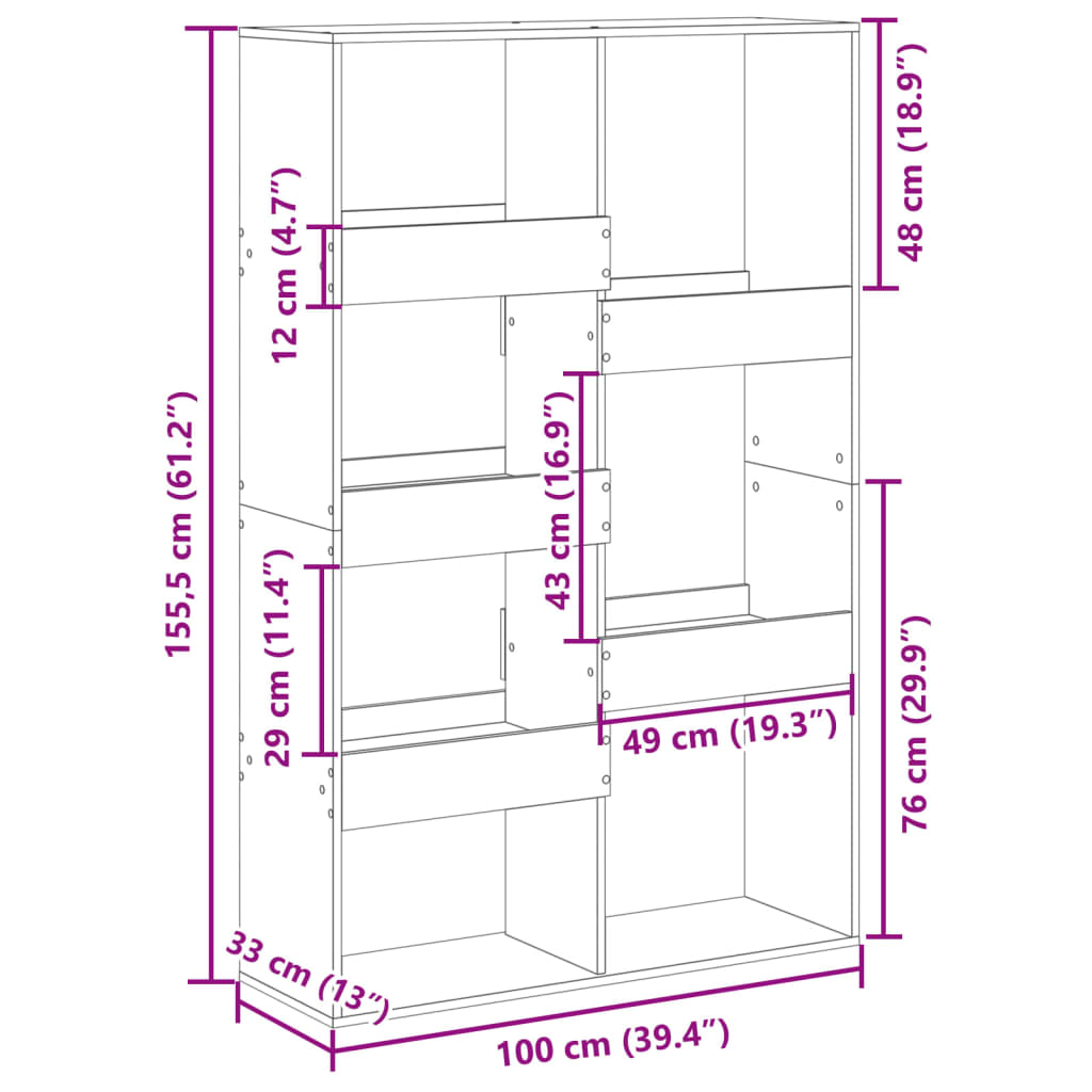 Cloison de séparation blanc 100x33x155,5 cm bois d'ingénierie - XIOS