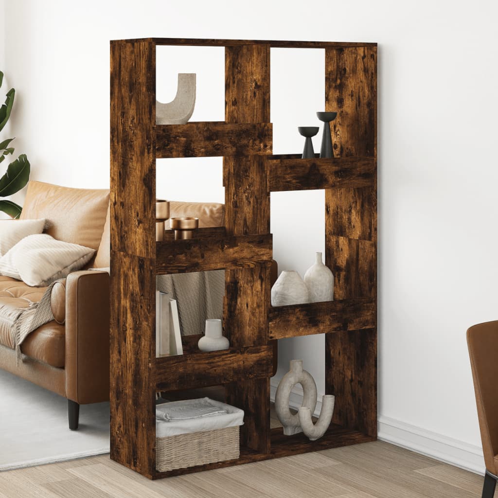 Cloison de séparation chêne fumé 100x33x155,5cm bois ingénierie - XIOS