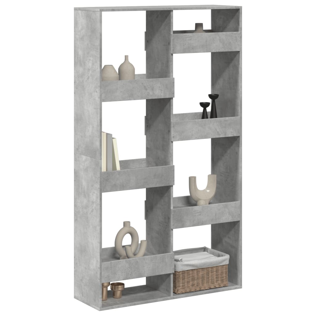 Cloison de séparation gris béton 100x33x175cm bois d'ingénierie - XIOS