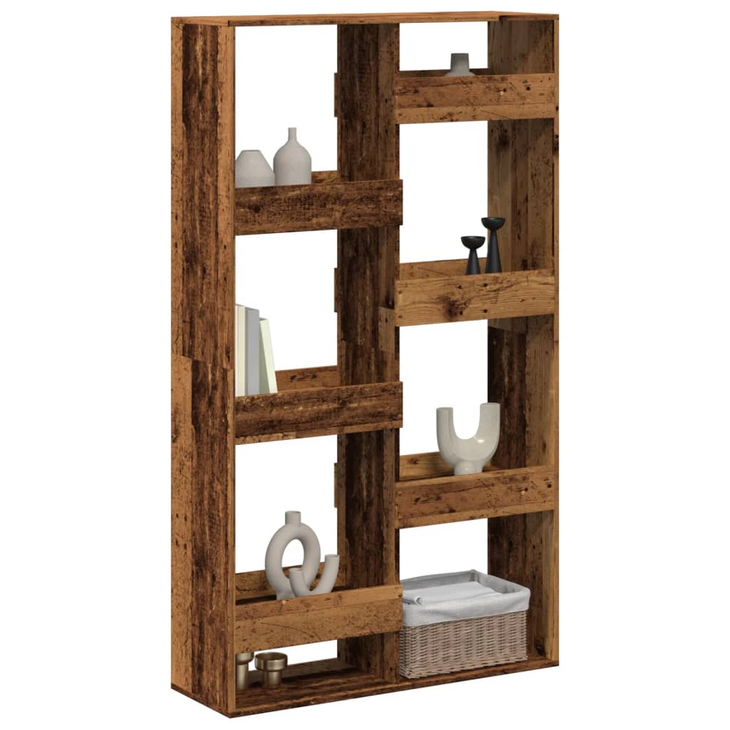 Cloison de séparation vieux bois 100x33x175cm bois d'ingénierie - XIOS