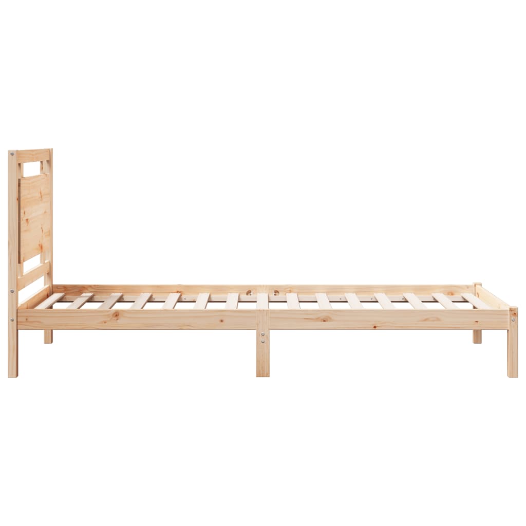 Cadre de lit extra long sans matelas 100x210 cm bois massif - XIOS