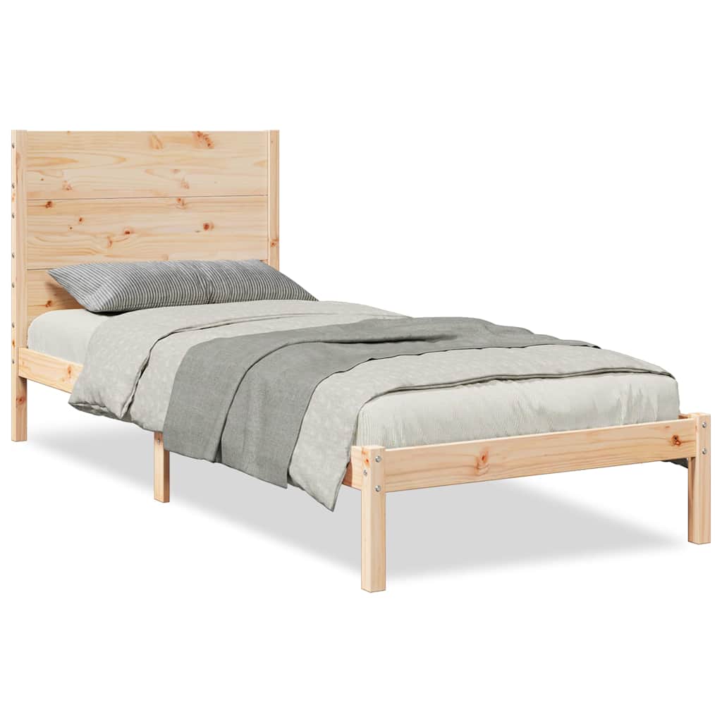 Cadre de lit extra long sans matelas 90x210 cm bois massif - XIOS