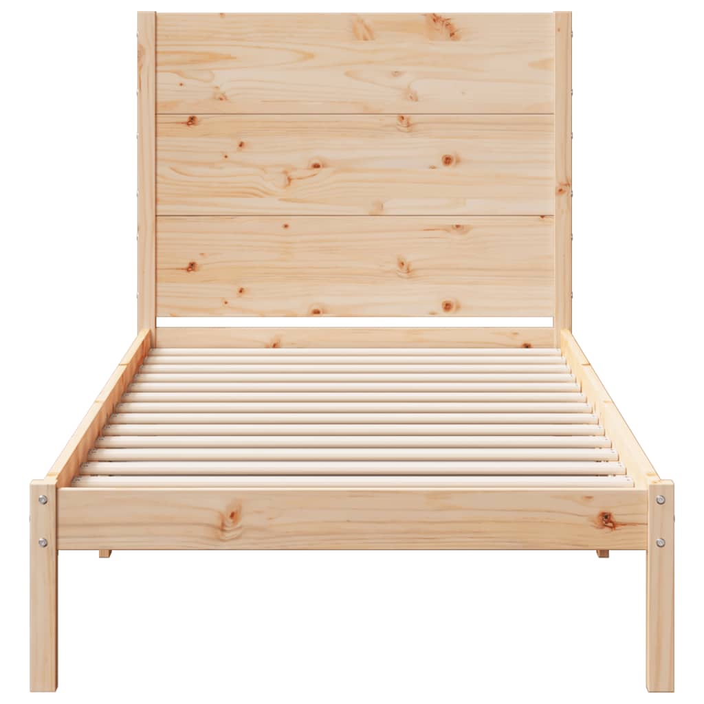 Cadre de lit extra long sans matelas 100x210 cm bois massif - XIOS