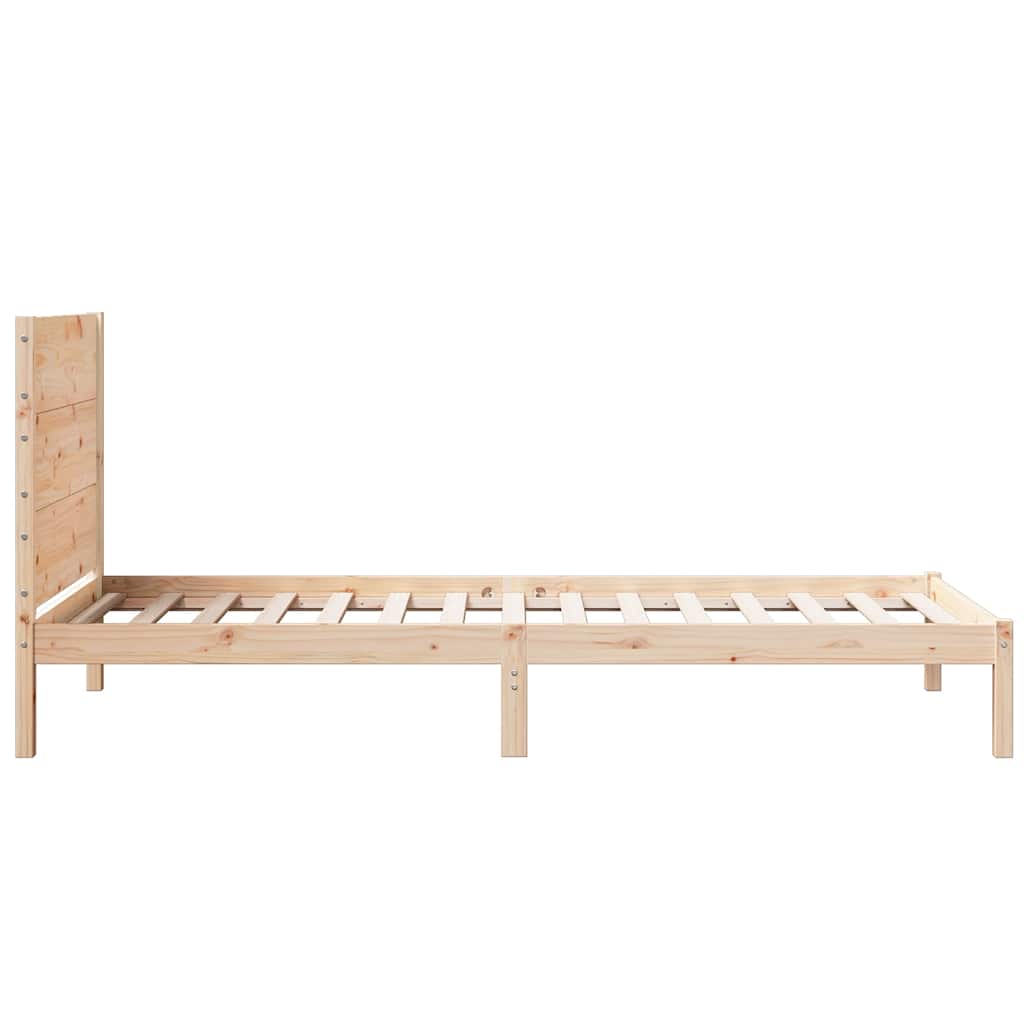 Cadre de lit extra long sans matelas 90x220 cm bois massif - XIOS