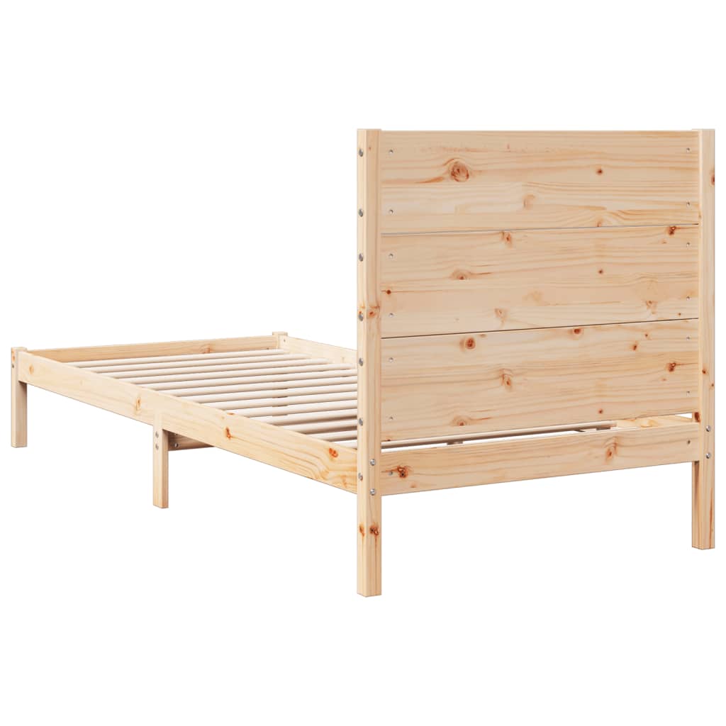 Cadre de lit extra long sans matelas 100x220 cm bois massif - XIOS