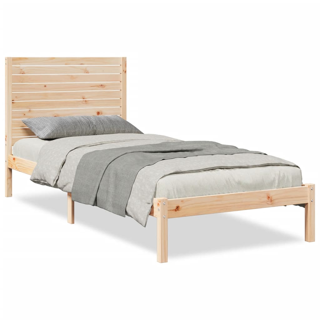 Cadre de lit extra long sans matelas 90x210 cm bois massif - XIOS