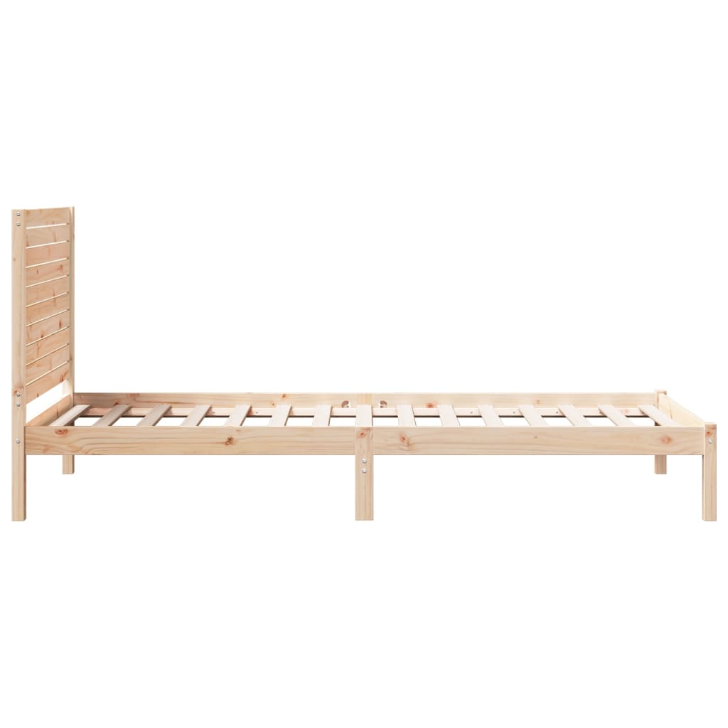 Cadre de lit extra long sans matelas 100x210 cm bois massif - XIOS