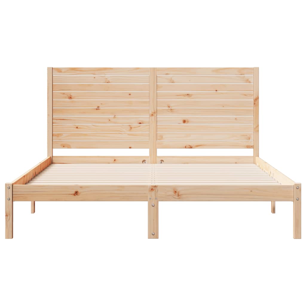 Cadre de lit extra long sans matelas 160x210 cm bois massif - XIOS