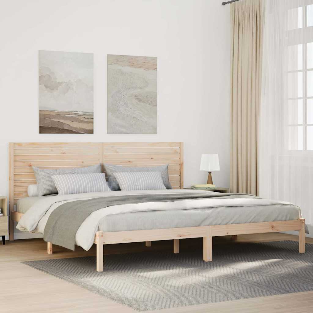 Cadre de lit extra long sans matelas 180x210 cm bois massif - XIOS