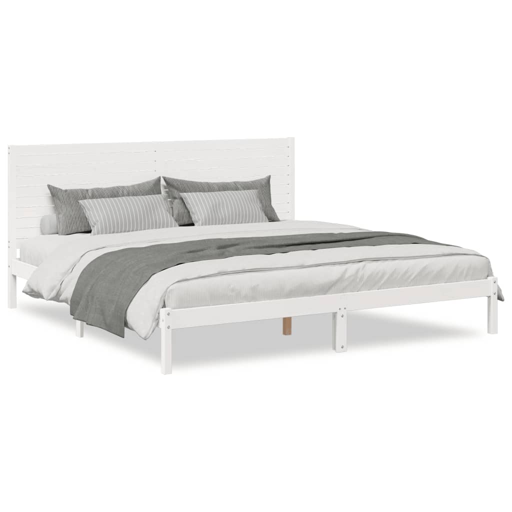 Cadre de lit extra long sans matelas 180x210 cm bois massif - XIOS
