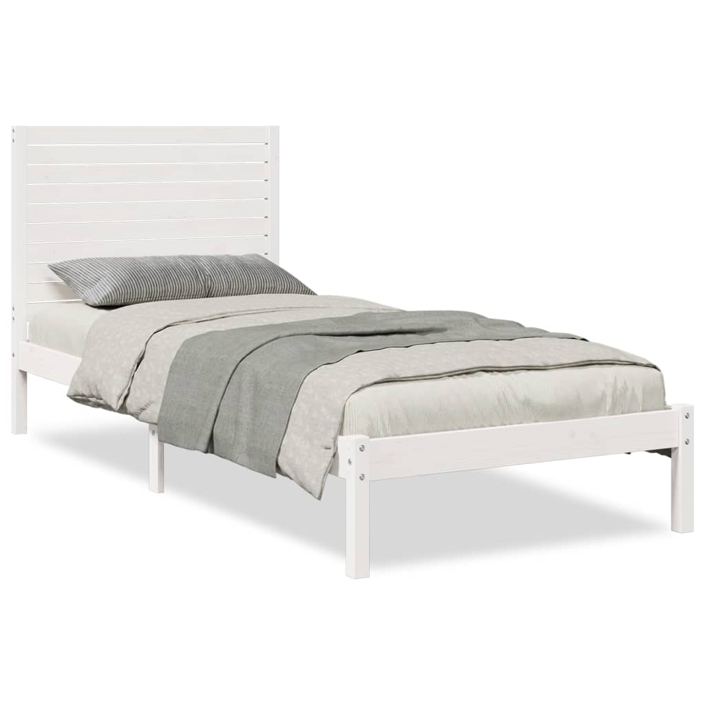 Cadre de lit extra long sans matelas 90x220 cm bois massif - XIOS