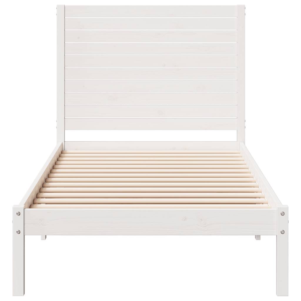 Cadre de lit extra long sans matelas 90x220 cm bois massif - XIOS