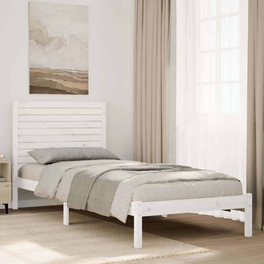 Cadre de lit extra long sans matelas 90x220 cm bois massif - XIOS