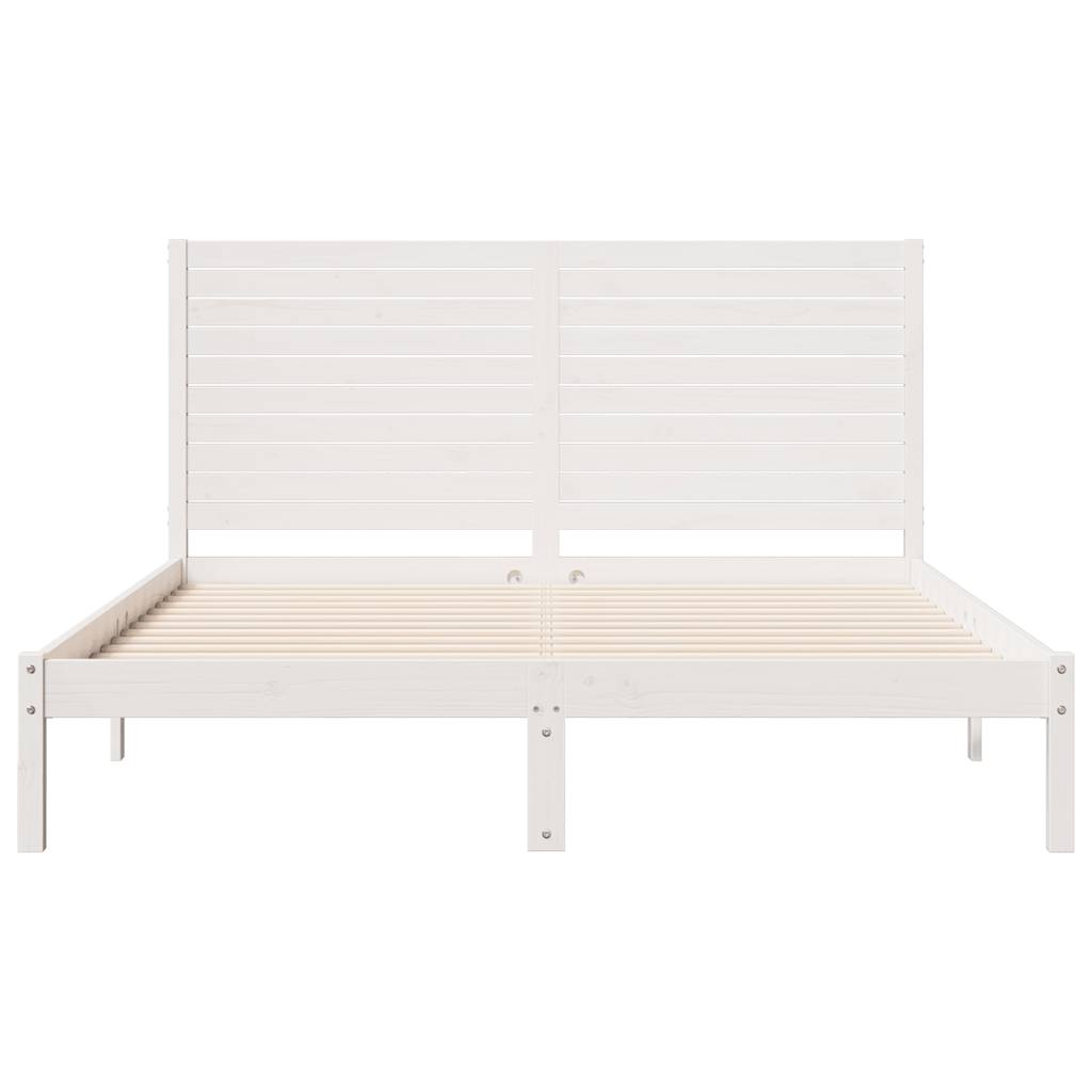 Cadre de lit extra long sans matelas 140x220 cm bois massif - XIOS