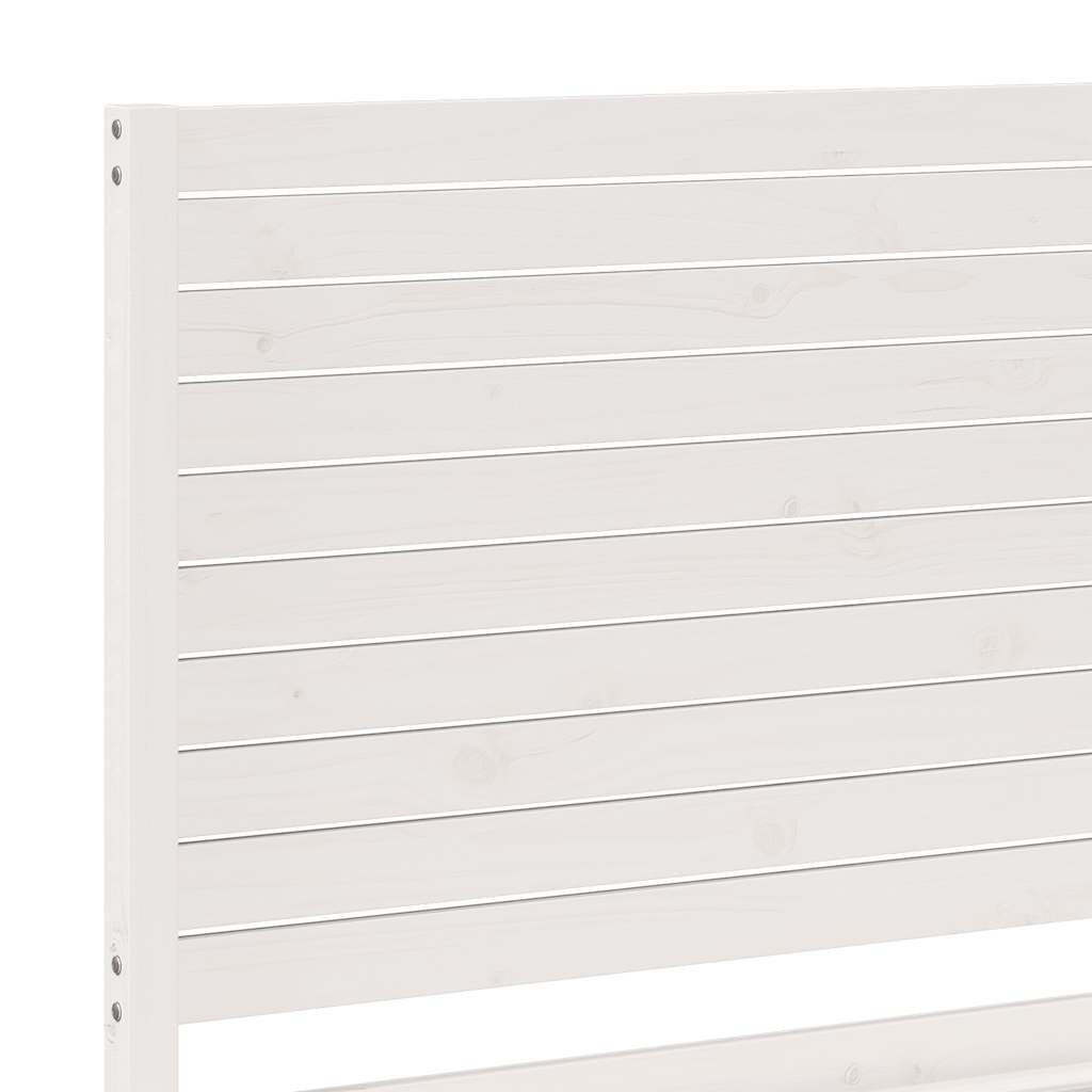 Cadre de lit extra long sans matelas 140x220 cm bois massif - XIOS
