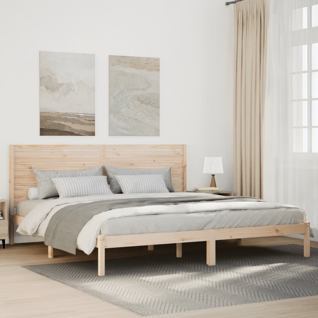 Cadre de lit extra long sans matelas 180x220 cm bois massif - XIOS
