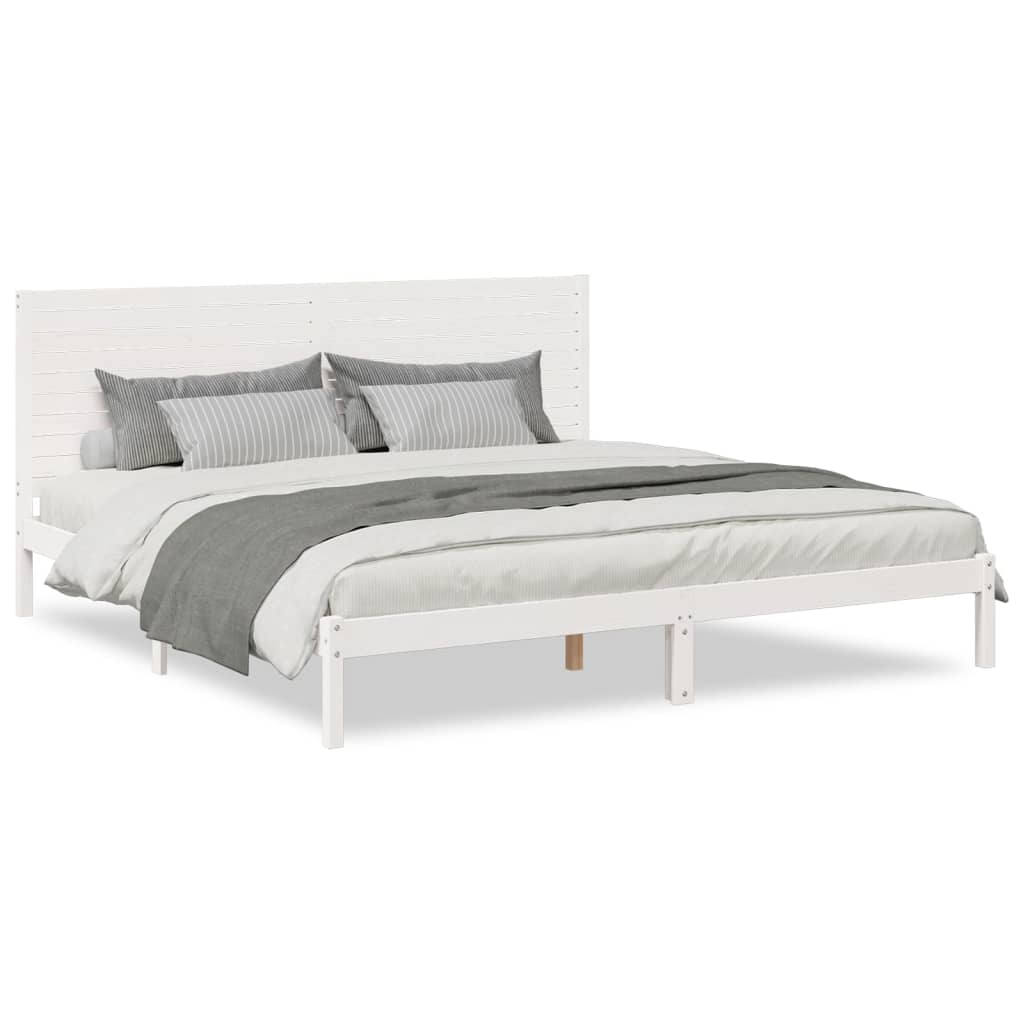 Cadre de lit extra long sans matelas 180x220 cm bois massif - XIOS