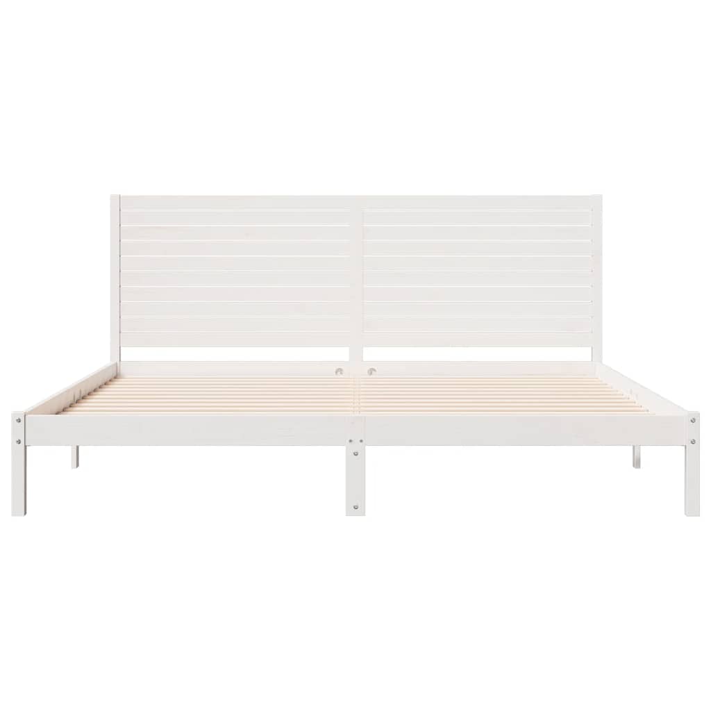 Cadre de lit extra long sans matelas 200x220 cm bois massif - XIOS